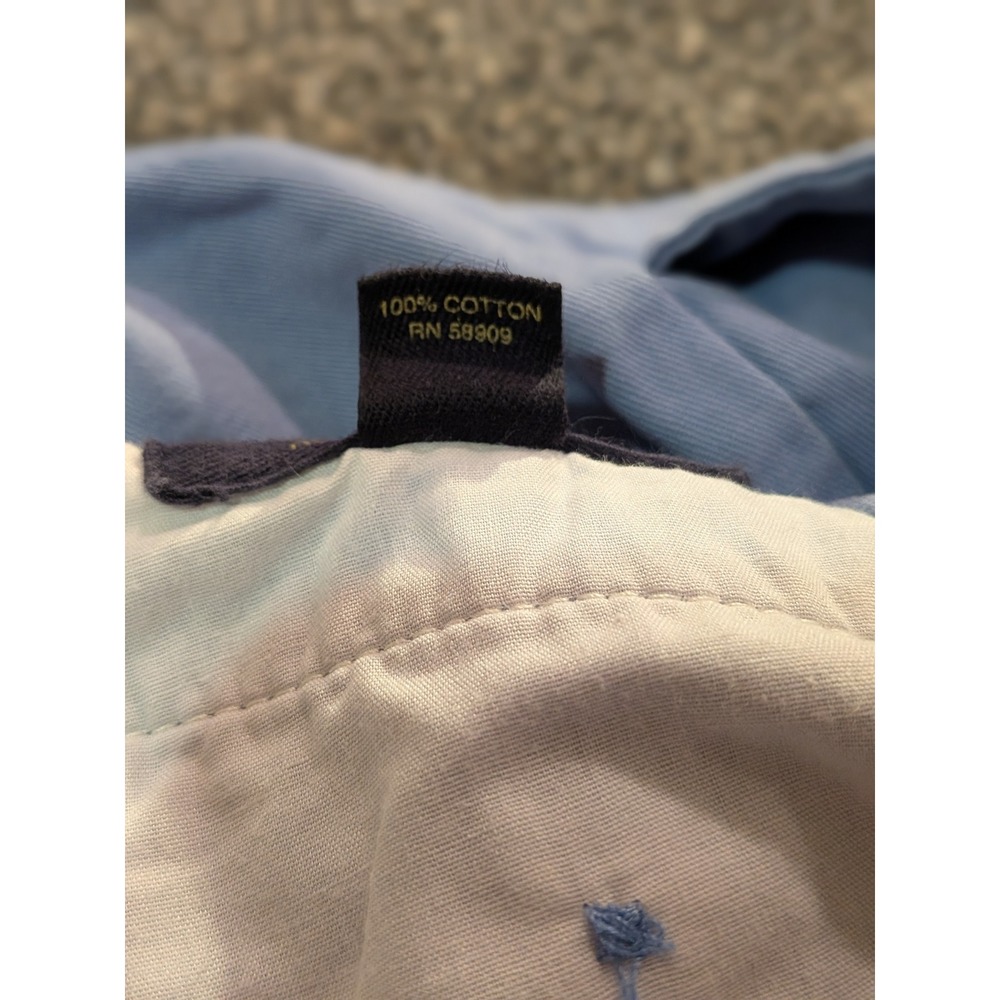 Roundtree & Yorke Casuals Mens 36 Light Blue Flat Front 100% Cotton Shorts - Picture 8 of 9